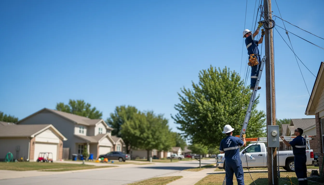 Residential electrician providing installation services in Pocasset, OK